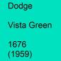 Preview: Dodge, Vista Green, 1676 (1959).